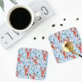 thumbnail image 5 of Pofeuu Lobsters Print Leather Coasters Set of 6, Round Cups Mugs Mat Pad for Home Kitchen Heat Resistant Drink Coasters,Square, 5 of 7