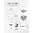 thumbnail image 4 of CACA LADY Paw Print Heart Locket Necklace That Holds 2 Picture 925 Sterling Silver Heart Picture Locket Necklace Pet Paw Print Jewelry Gifts(Locket only), 4 of 5