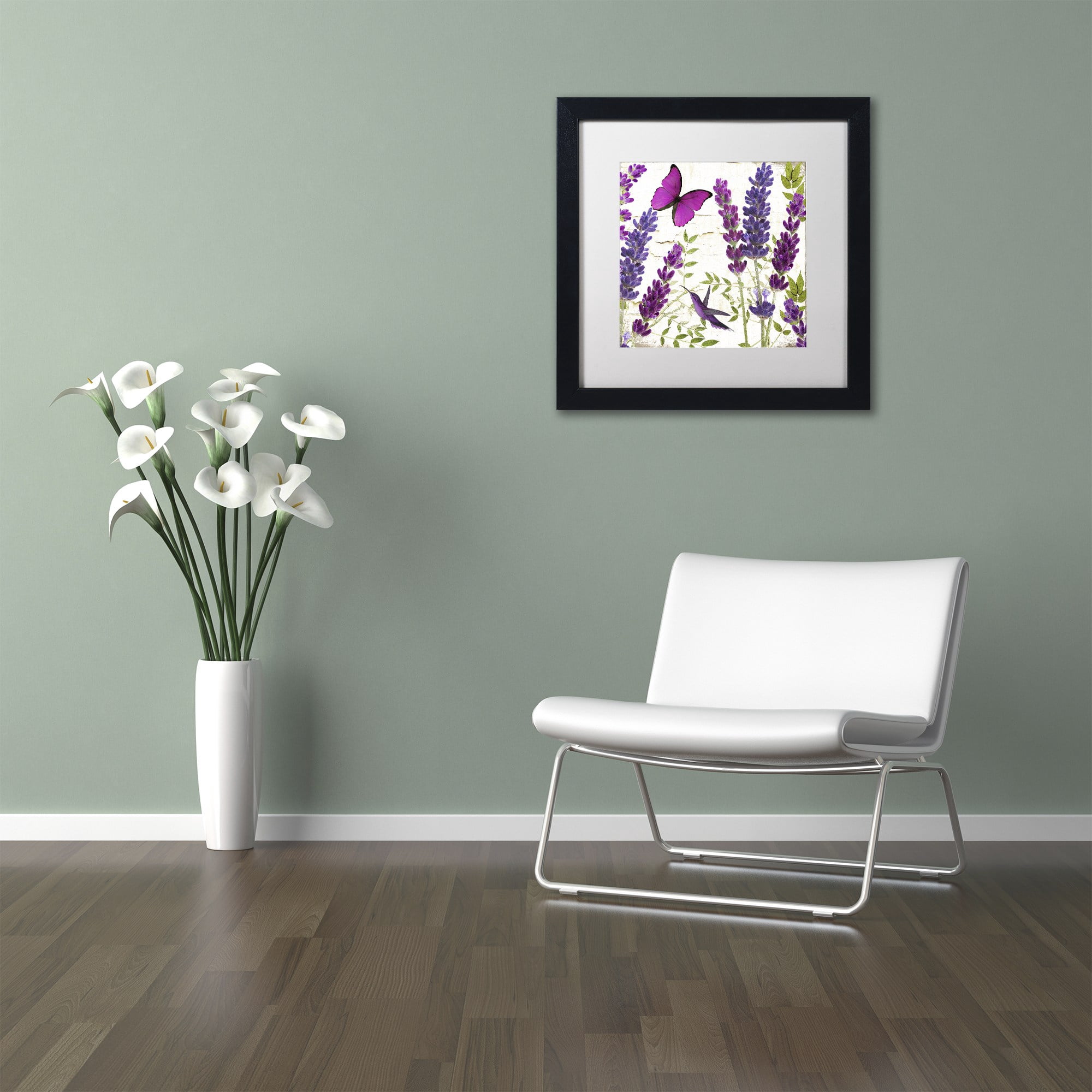 Trademark Fine Art "Lavender II" Canvas Art by Color Bakery, White Matte, Black Frame