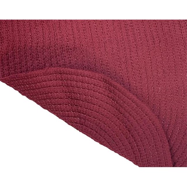 Better Trends BRAL58BUS Better Trends Alpine Collection 100% Polypropylene 60' x 96' Oval Braided Rug in Burgundy