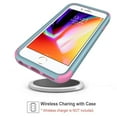 thumbnail image 5 of Defender Case Compatible with iPhone 7 / 8 / SE 2020 / SE 2022 Case, Hybrid Heavy Duty Military Grade Full-Body Drop Shockproof Dustproof 3-Layers Rugged Protective Phone Cover, Skyblue+Pink, 5 of 7