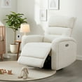 thumbnail image 2 of Spruce & SpringPower Swivel Glider Recliner with USB Charging for Home Theater, Linen, 2 of 5