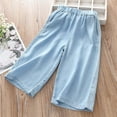 thumbnail image 3 of Tiijoy Girls Baggy Straight Leg Denim Pants Lightweight Stretch Pull On Jeans, Sizes 5-6, 3 of 4