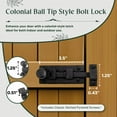 thumbnail image 2 of Renovator's Supply Wrought Iron Slide Bolt 3.5" Door Latch, Black, 2 of 10