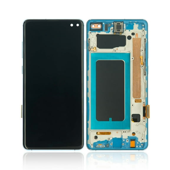 Replacement LCD Assembly W/ Frame (No Finger Print Sensor) Compatible For Samsung Galaxy S10   (Aftermarket Plus) (Blue)