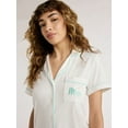 thumbnail image 4 of Joyspun Women's Dreamy Soft Collection Notch Collar Top and Shorts Pajama Set, 2-Piece, Sizes XS-3X, 4 of 5
