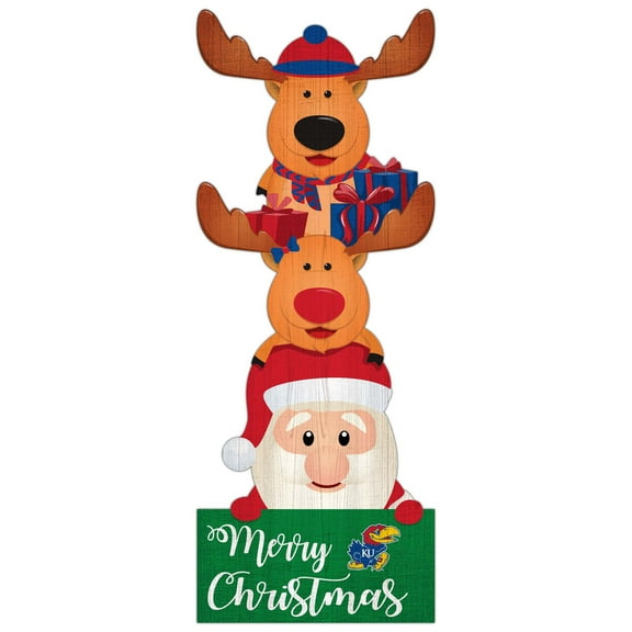 Kansas Jayhawks 31'' Santa Stack Leaner