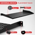 thumbnail image 2 of 10-Pack 1U Server Rack Shelf - Universal Device Server Rack Mounting Tray, 2 of 7