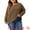 Brown, variant on Plus Size Long Sleeve Crewneck Fisherman Cable Pullover Sweater 4X Brown