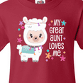thumbnail image 4 of Inktastic My Great Aunt Loves Me- cute and happy llama Youth T-Shirt, 4 of 5
