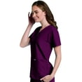 thumbnail image 1 of Landau Essentials Women's Snap Front Scrub Top, Classic Relaxed Fit, V-Neck, 4 Pockets, 1 of 6