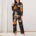 thumbnail image 2 of Fotbe Modern Funny Duck Conjunto de Pijama de Manga Larga para Mujer con Estampado, Ropa de Dormir de 2 Piezas, Conjunto de Casa Suave y Cómodo con Bolsillos-Medium, 2 of 7