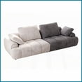 thumbnail image 3 of Modern 2-Seat Sofa with Thickened Suede Fabric, 86.6'' Large Size for Living Room, Beige & Grey Contrast Design, 3 of 12