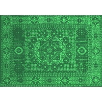 Ahgly Company Indoor Rectangle Persian Green Bohemian Area Rugs, 5' x 7'