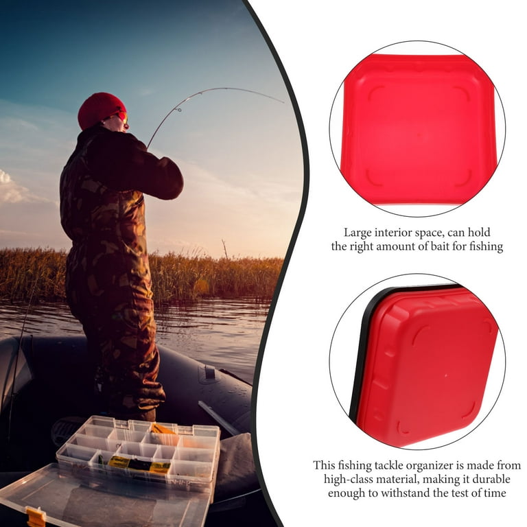 Small Containers Fishing Bait Box Lures Accessories Sealed Carp Case Red  Worm Supplies