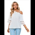 thumbnail image 2 of Blusa Informal con Hombros Descubiertos y Panel de para Mujer, 3/4 Acampanada, Color , Talla XL, 2 of 9