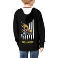 thumbnail image 4 of Chaqlin Excavator Design Kids Casual Pullover Hoodie Long Sleeve Soft with Pockets Lightweight Comfy Top Boys Size 10-12, 4 of 7