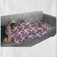 thumbnail image 6 of Mauve Soft Flannel Fleece Blanket, Big Fresh Flower Floret Buds Bouquet Motif Valentine Romance Blossoms Design Print, Cozy Plush for Indoor and Outdoor Use, 50" x 70", Yellow Violet, by Ambesonne, 6 of 6