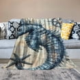 thumbnail image 2 of Orinice Sea Horse Blanket,Vintage Ocean Animal Theme Throw Blankets,Soft Warm Lightweight Cozy Plush Nautical Seahorse Throws for Bedroom Sofa Home Decor Gifts for Women Girls  60x80in, 2 of 6