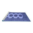 thumbnail image 2 of Ahgly Company Machine Washable Indoor Round Southwestern Blue Country Area Rugs, 3' Round, 2 of 4