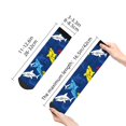 thumbnail image 4 of Fuzoiu Cartoon Shark Print Adult Socks, Crew Moisture-wicking Socks, Unisex Cushion Crew Socks,Casual Sports Ankle Socks, 4 of 7