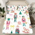 thumbnail image 2 of Feelyou Cartoon Cute Princess Bed Sheets for Kid, Nutcracker Royal Guarder King Sheets, Merry Christmas Theme Sheet Set, Lightweight Room Decor, 4pcs, 2 of 7