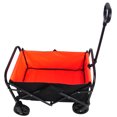 thumbnail image 4 of Folding Wagon Cart, Portable Large Capacity Beach Wagon, Heavy Duty Utility Collapsible Wagon with All-Terrain Wheels, Outdoor Garden Cart Foldable Wagon for Sports, Shopping, Camping, 4 of 9
