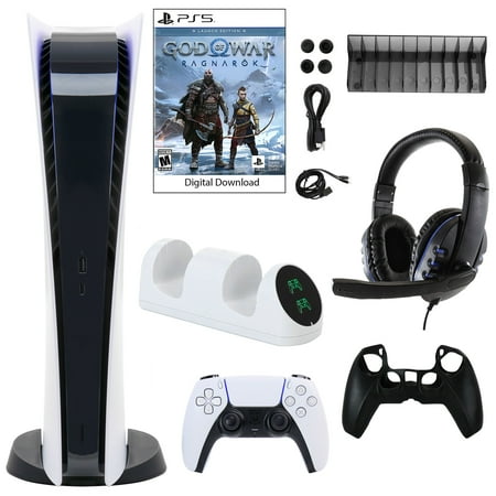 Sony PlayStation 5 Digital GOW: Ragnarok Console with Accessories Kit