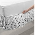 thumbnail image 2 of Tribal Bed Skirt, Primitive Style Tools Pattern Culture Boho Repetition in Monochrome Art, Elastic Bedskirt Dust Ruffle Wrap Around for Bedding Decor, 4 Sizes, Charcoal Grey and White, by Ambesonne, 2 of 2