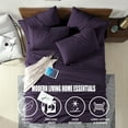 thumbnail image 2 of Swift Home 6-Piece Soft Lightweight Eggplant Microfiber Sheet Set with Extra Pillowcases, California King, 2 of 5