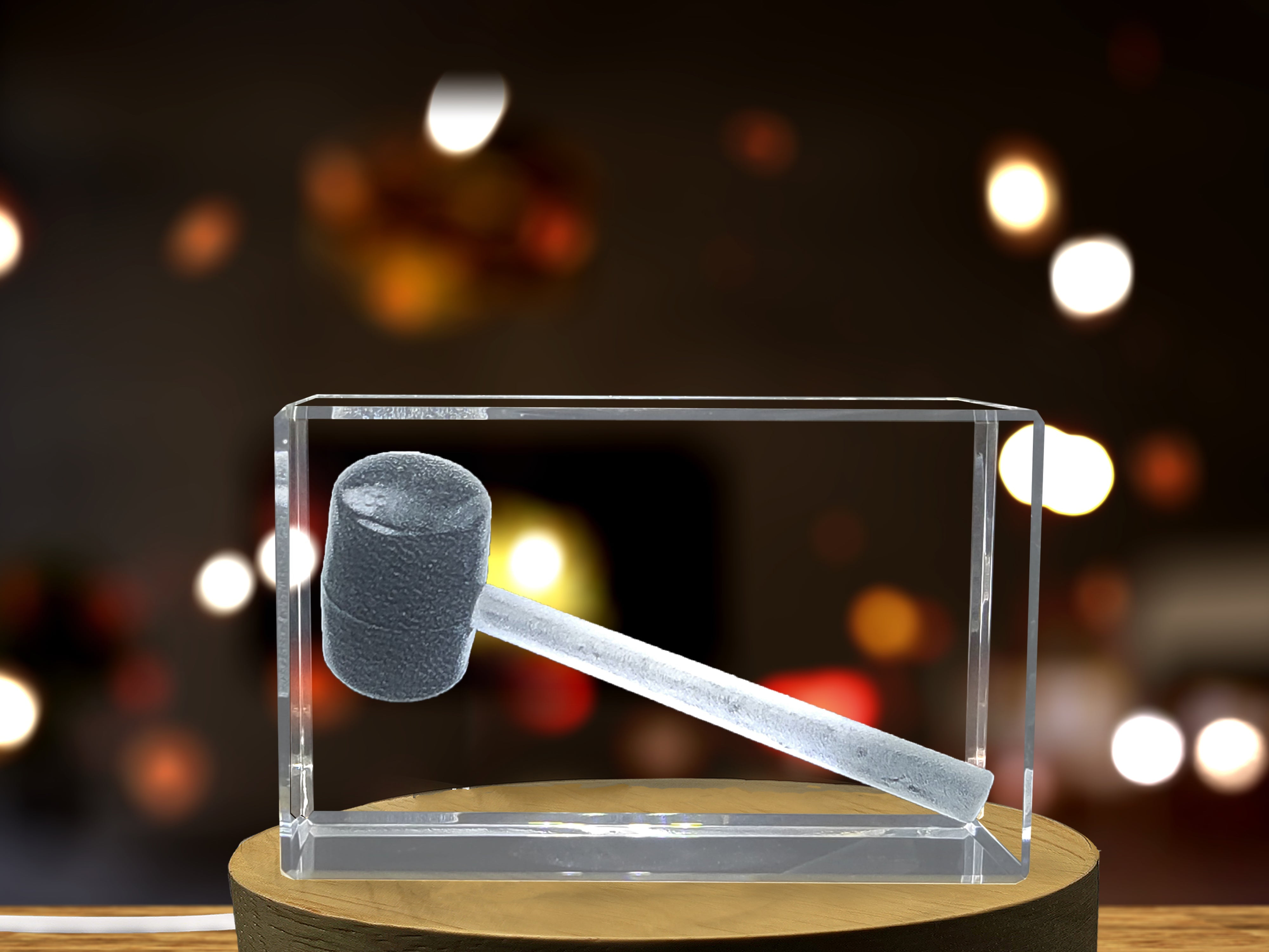 A Faceted Crystal Rubber Hammer - Celebrating Problem Solvers