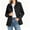 Black, variant on Long Sleeve Women Spring Fall Solid Color Zipper Coat Stand Collar Casual Military Anorak Jackets with Pocket
