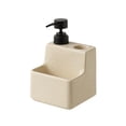 thumbnail image 2 of Dispensador de jabón con soporte para esponja, clásico de cerámica, rellenable, para lavavajillas. Beige, 2 of 8