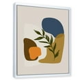 thumbnail image 2 of Designart Botanical Minimalist Shapes With Green Leaf FLOAT FRAME WALL ART, 2 of 4