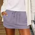 thumbnail image 6 of Noric Women's 2026 Skorts Comfy Summer High Waisted Drawstring Pocketed Casual Layered Crinkle Tennis with Built in Shorts Trendy, 6 of 6