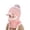 Pink, variant on Kids Winter Plus Velvet Thickened face Protection Scarf Skull Caps Cute Beanie Cap Winter Soft Warm Knit Caps