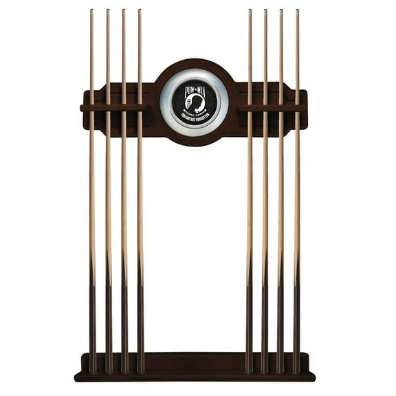 POW/MIA Solid Wood Cue Rack with a English Tudor Finish