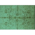 thumbnail image 1 of Ahgly Company Machine Washable Indoor Rectangle Oriental Turquoise Blue Industrial Area Rugs, 2' x 3', 1 of 4