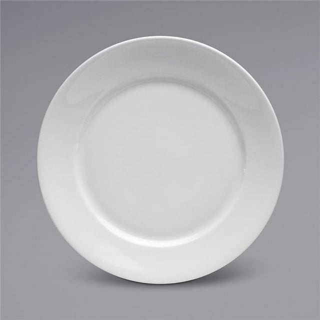 Oneida R4650000152 10.625 in. Queensbury Round Bright White Wide Rim Porcelain Plate