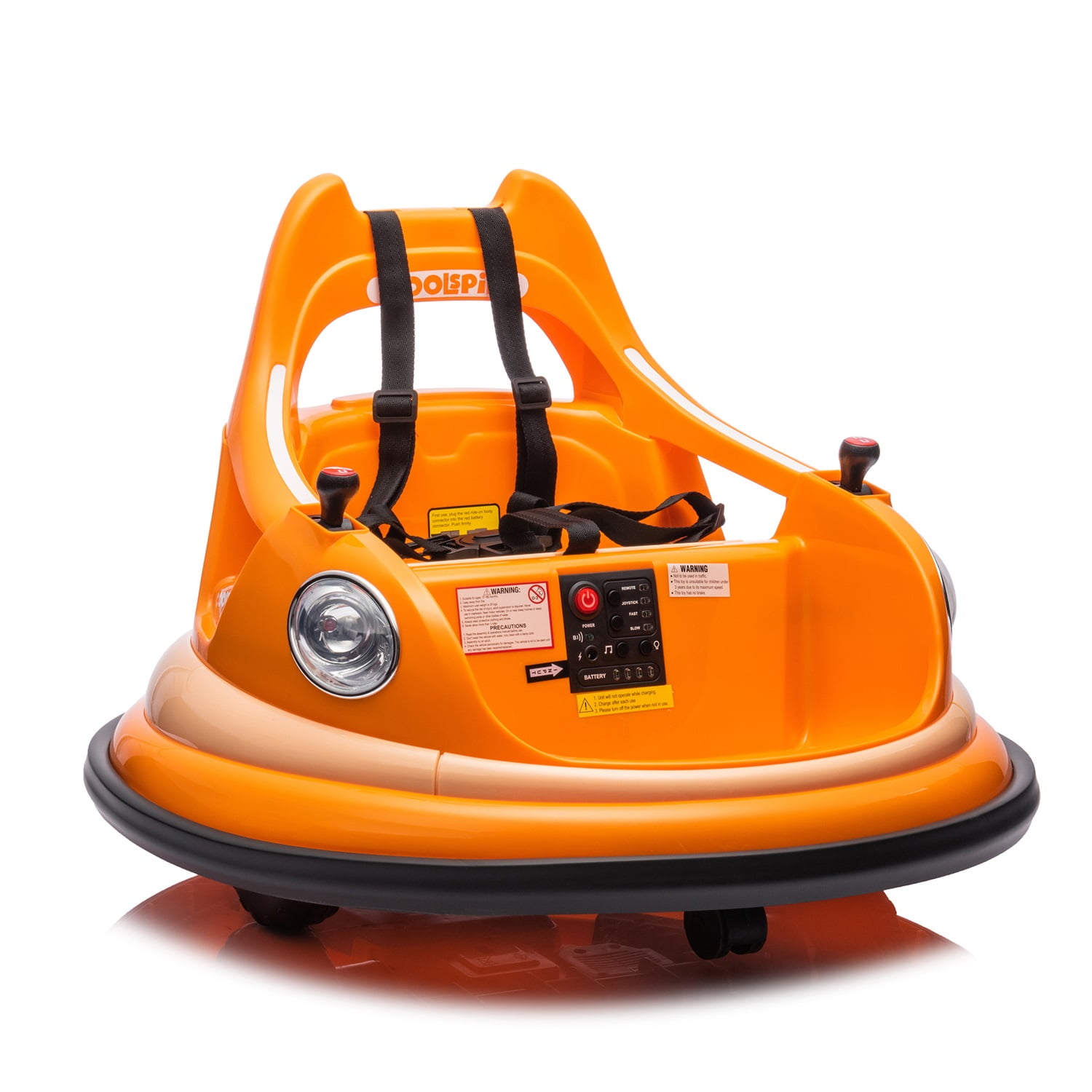 CIPACHO 12V Ride On Electric Bumper Car for Kids & Toddlers, Baby Bumping Toy Cars Gifts for 18 Months, Orange CIPACHO 12V Ride On Electric Bumper Car for Kids & Toddlers, Baby Bumping Toy Cars Gifts for 18 Months, Orange