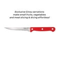 thumbnail image 2 of Ginsu Essential Dishwasher Safe 6 Piece Steak Knife Set, Red, 2 of 4