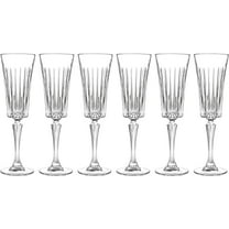 Barski Toasting Flute Glass -Champagne - Flutes - Set of 6 Flute Crystal Glasses - Wedding Toasting Flutes - Designed - 7 oz Made in Europe