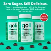 Goli Nutrition Pre-Post-Probiotic Zero Sugar Gummies, 60 Count