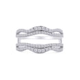 thumbnail image 2 of AFFY 0.60CT Moissanite Diamond Double Infinity Chevron Enhancer Wrap Guard Ring in 18K White Gold over Silver-8.5, 2 of 6