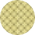 thumbnail image 1 of Ahgly Company Machine Washable Indoor Round Transitional Sun Yellow Area Rugs, 6' Round, 1 of 7