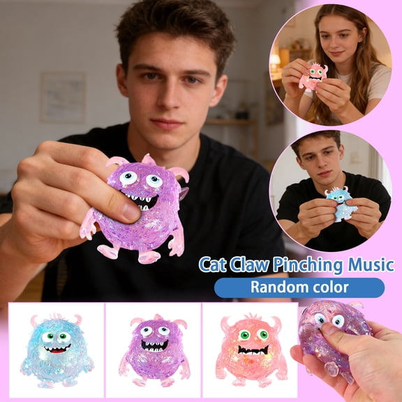 Kiddiway Squishy Stress Relief Toy Devil - Little Monster Slow Rising Squishy Ball for Office Desk, Sensory Fidget, Decompression Stress Relief Random Color