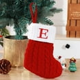 thumbnail image 4 of Vorkoi Christmas Stockings with Initials, Embroidered Letter Knit Red White Christmas Stocking, Holiday and Family StockinDg for Fireplace Christmas Holiday Party Decoration, 4 of 5