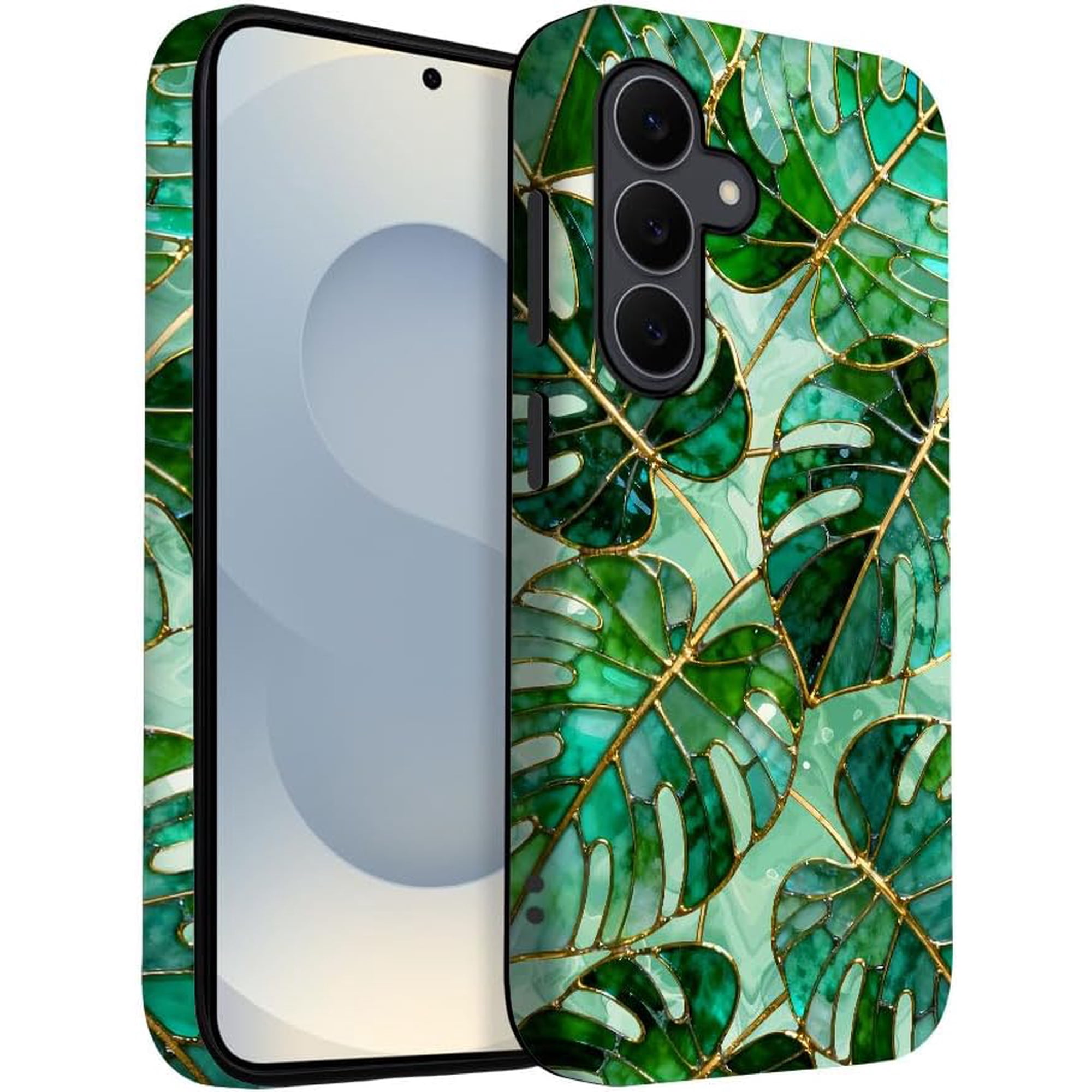 Case for Samsung Galaxy S25 Plus Case | Tropical Monstera Leaves | Slim Drop Protection Design