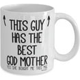 thumbnail image 2 of GodSons Mug - Gifts for GodSon - This guy has the best God Mother - Coffee Mugs - wm7420, 2 of 2