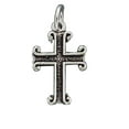 thumbnail image 1 of Sterling Silver 20" .8mm Box Chain Channel Christian Scrolled Cross Pendant Necklace, 1 of 2